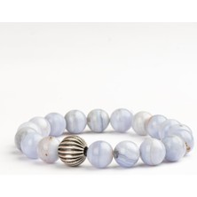 Kalsedon Doğal Taş Bileklik (10 Mm) – Duygu Tınısı