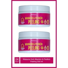 Hızlı Manikür ve Pedikür Peelingi 250 gr x 2, Cilt Yenileyici ve Parlaklaştırıcı Set