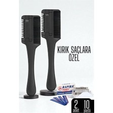 Modacar Saç Inceltme ve Şekillendirme Tarağı Çift Fonksiyonlu Saç Kırığı Için Saç Incelten Jiletli Tarak
