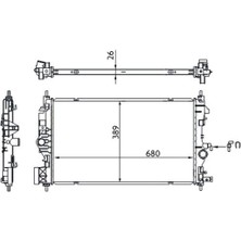 Su Radyatörü Astra J 10>15 Zafıra C 12>19 1.6-1.7-2.0 Cdtı Dth-Dtl-Dtj