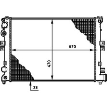 Radyatör Jumpy-Expert-Scudo-1.9d-2.0jtd Ac Klimasız Mek 669X470X27