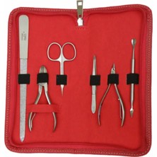 Profesyonel Bileyli Deri Çantalı Manikür Seti, Şık ve Kullanışlı Tasarım