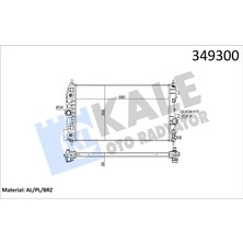 Radyatör Otomatik Astra J-Zafıra Tourer C-Cruze 1.4-1.6 Al/pl/brz 680X397X28