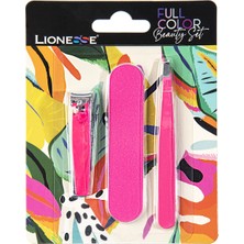 Renkli Bakım Seti 158 - Törpü, Cımbız, Tırnak Makası, Seyahat Için Uygun, Çanta Boy