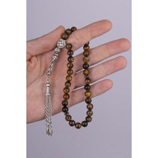 Gümüş Pazarım Kaplan Gözü Doğal Taş Tesbih