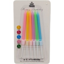 Le Mabelle Çok Renkli  Pastel Tonları 6'lı Kısa Mum