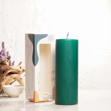 20X7 cm Mitr Yeşil Silindir Mum