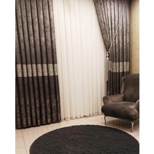 Areka Gümüş Zigzaklı 1/3 Sık Pile Tül Perde Apm