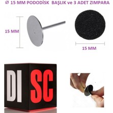 15 mm Pododisk Başlık, 3'lü Zımpara Seti, Hafif ve Kullanışlı Ürün