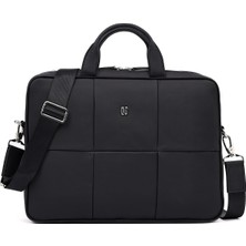 Erkek Siyah Deri Laptop Çantası 25SBD330018