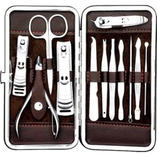 10 Parça Tırnak Bakım Seti, Çantalı, Manikür ve Pedikür Için Ideal