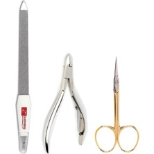 Profesyonel Bakım Seti: Et Pensi, Makas ve Tırnak Törpüsü 3'lü Paket