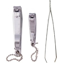 3'lü Tırnak ve Manikür Seti, Büyük ve Küçük Makas ile Cımbız