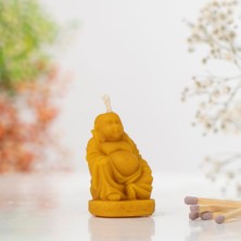 Mitr Oturan Buddha Temalı Dökme Balmumu Mum