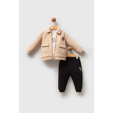 U.s. Polo Assn Erkek Bebek 3'lü Takım Bej