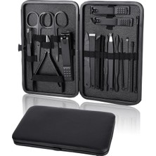 18'in1 Paslanmaz Çelik Profesyonel Manikür Tırnak Bakım Seti, Taşıma Çantası Hediye