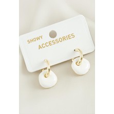 Yuvarlak Trend Mineli Küpe