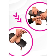 Şık Siyah Renk Manikür Sehpası ve Yastığı Seti