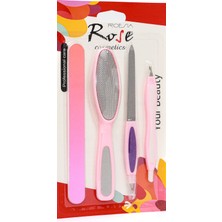 Renkli 4 Parça Manikür ve Pedikür Seti, Bakım Seti, Güzel Eller ve Ayaklar