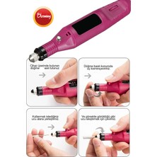 Elektrikli 12V Tırnak Törpü Seti, Manikür ve Pedikür Için Çok Fonksiyonlu Makine