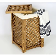 Çamaşır Sepeti, Kirli Sepeti, Ahşap Çamaşır Sepeti, Kapaklı Çamaşır Sepeti