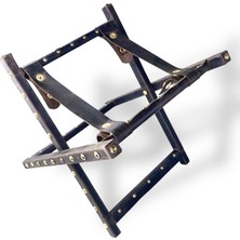 Smallest Deri Kaplama Ahşap Stand