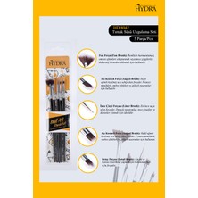 Renkli Tırnak Süsü Uygulama Fırça Seti, 5'li, Kaliteli ve Kolay Kullanım