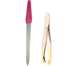 Renkli Saplı Cımbız ve Tırnak Törpüsü Seti, Şık ve Pratik Bakım Ürünleri