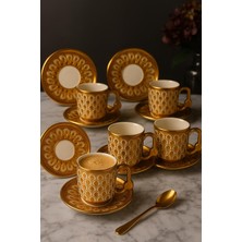 Depa Gold Desenli 6’lı Porselen Kahve Fincan Seti 50 ml