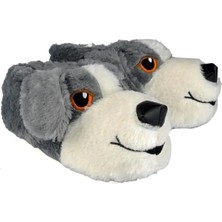 Unisex Köpek Figürlü Peluş Panduf Ev Pandufu Ev Botu Ev Ayakkabısı Ayağı Sıcak Tutar