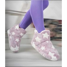 Kadın Sıcak Astarlı Panduf Ev Botu Ev Ayakkabısı Kalın Hafif Tabanlı