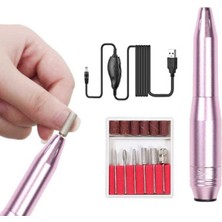 USB Elektrikli Alüminyum Tırnak Törpü Seti, Pratik ve Şık Manikür Pedikür Aracı