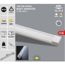 Noas 80W Beyaz 120CM Etna Bant Armatür Beyaz Noas YL98-6601