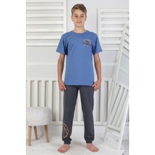 True Champion Basketbol Baskılı Kısa Kol Erkek Çocuk Pijama Takımı