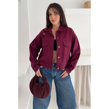 Kadın Yırtık Detaylı Crop Ceket – Dinamik & Sokak Stili