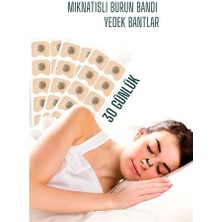 Derin Stok Manyetik Burun Bandı  30 Günlük Yedek Sporcu Burun Bandı  Horlama Önleyici Azaltıcı