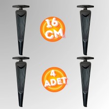 16 cm Metal Klas Koltuk Ayağı Mobilya Ayağı Ünite Ayağı Konsol Ayağı Puf Berjer Ayağı (4 Adet)