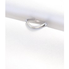 Yassı Silver Renk Ayarlanabilir Yüzük - TJ-BYK3100