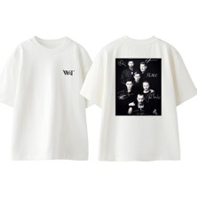 Rammsteın Signature Tasarım Sırt Baskılı Pamuk Beyaz Oversize T-Shirt