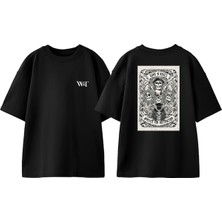 Guns N Roses 8 Tasarım Sırt Baskılı Pamuk Siyah Oversize T-Shirt
