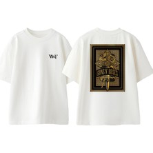 Guns N Roses 10 Tasarım Sırt Baskılı Pamuk Beyaz Oversize T-Shirt