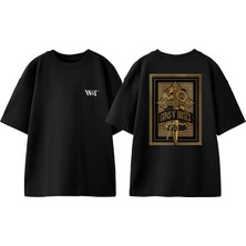 Guns N Roses 10 Tasarım Sırt Baskılı Pamuk Siyah Oversize T-Shirt