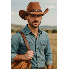  Erkek Keşe Kovboy Şapkası