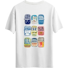 Sardine Sırt Baskılı T-Shirt, Erkek Tişört, Kadın Tişört, Unisex T-Shirt