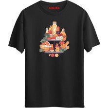 Foodie Palette Baskılı T-Shirt