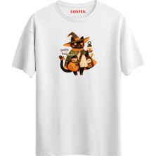 Happy Halloween Baskılı T-Shirt, Erkek Tişört, Kadın Tişört, Unisex T-Shirt