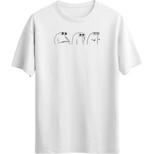 Öcük Frends Minimal Baskılı Unisex Regular T-Shirt