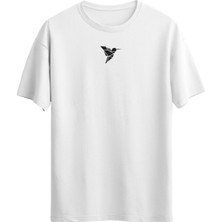 Minimal Prizma Kuş Baskılı Unisex T-Shirt