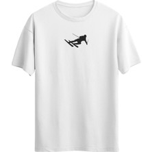 Minimal Snowboard Baskılı Unisex Regular T-Shirt