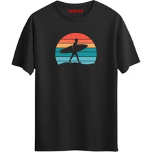 Surfing Label Baskılı Tasarım T-Shirt